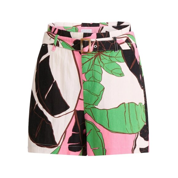 Sofia Vergara Women's Belted Shorts, Size 4 PINK-MULTI PRINT - Picture 4 of 4